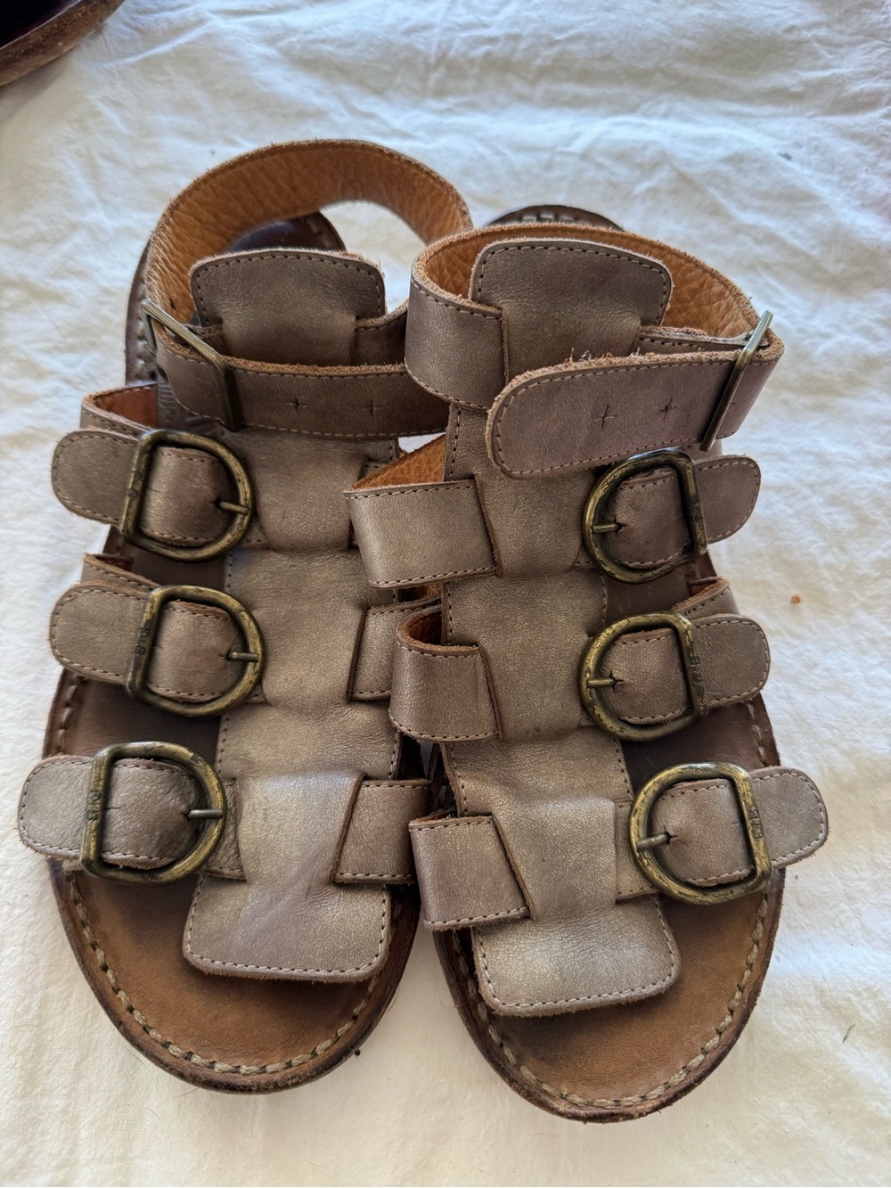 Fiorentini + Baker size 38 leather gladiator sandals